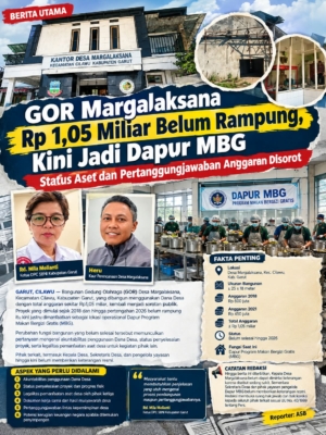 GOR Margalaksana Rp 1,05 Miliar Belum Rampung, Kini Jadi Dapur MBG Status Aset dan Pertanggungjawaban Anggaran Disorot