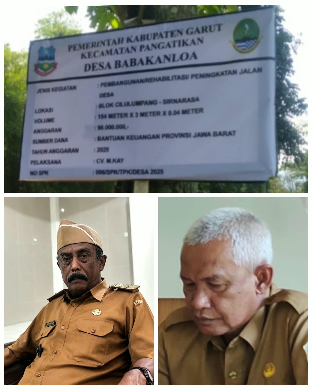 Proyek Hotmix Rp 98 Juta Desa Babakanloa Disorot, Selisih Material dan Dugaan Penggunaan Dana di Lokasi Lain Terungkap