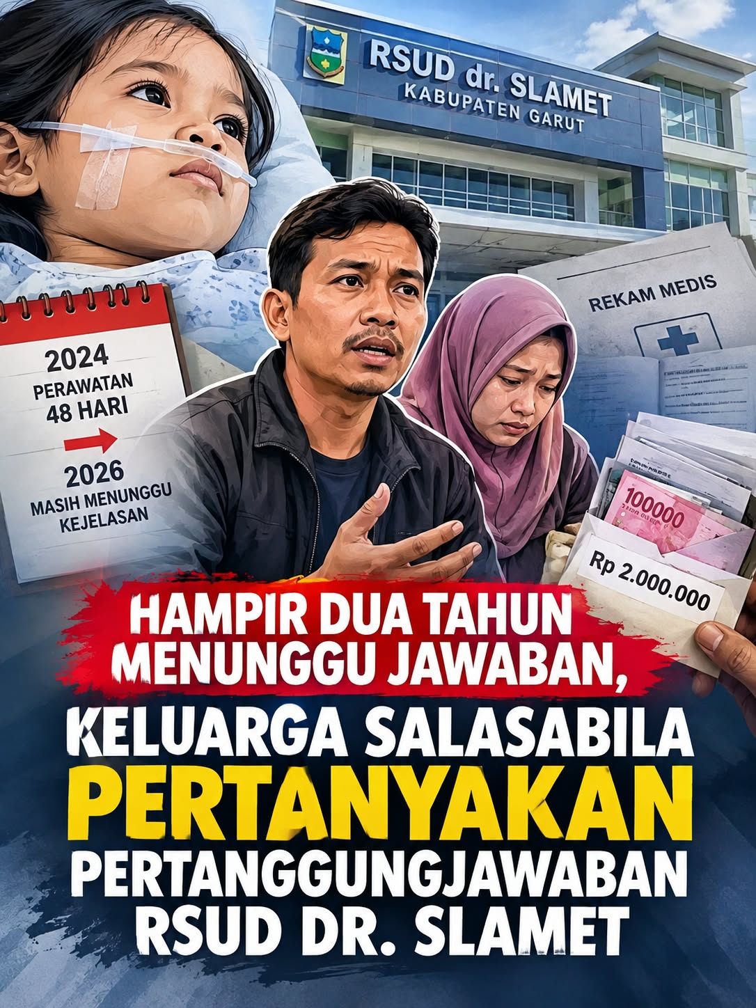HAMPIR DUA TAHUN MENUNGGU JAWABAN, KELUARGA SALASABILA PERTANYAKAN PERTANGGUNGJAWABAN RSUD DR. SLAMET