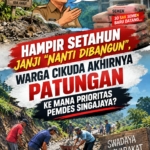 HAMPIR SETAHUN JANJI “NANTI DIBANGUN”, WARGA CIKUDA AKHIRNYA PATUNGAN KE MANA PRIORITAS PEMDES SINGAJAYA?
