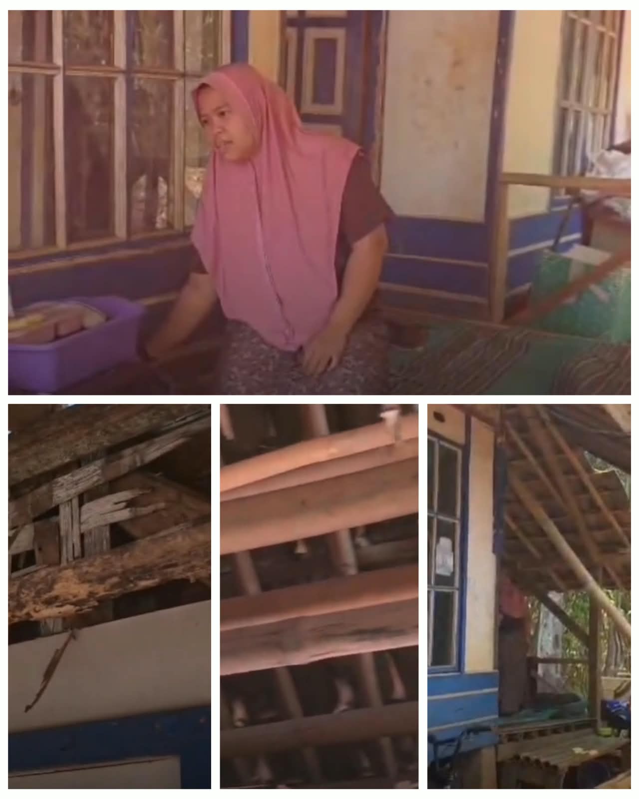 Rumah Miring Ditahan Bambu, Ibu Aminah Malah “Hilang” dari DTSEN