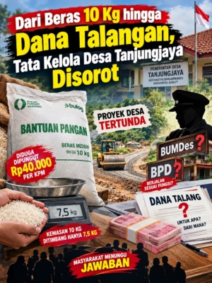 Dari Beras 10 Kg hingga Dana Talangan, Tata Kelola Desa Tanjungjaya Disorot