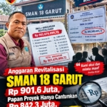 Anggaran Revitalisasi SMAN 18 Garut Rp 901,6 Juta, Papan Proyek Hanya Cantumkan Rp 842,3 Juta, Panitia Akui dan Minta Maaf