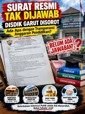 Surat Resmi Tak Dijawab, Disdik Garut Disorot, Ada Apa dengan Transparansi Anggaran Pendidikan?