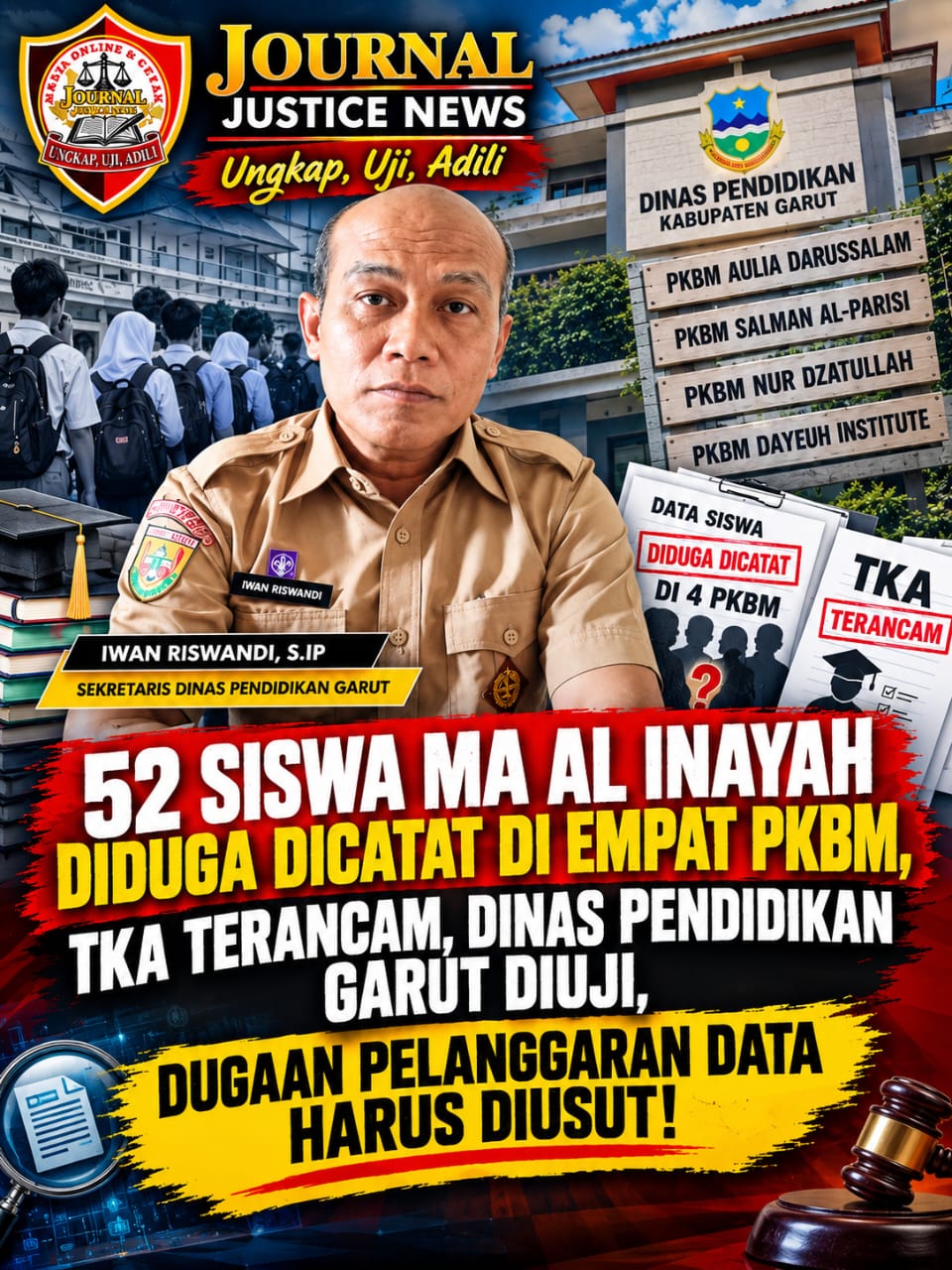 52 Siswa MA Al Inayah Diduga Dicatat di Empat PKBM, TKA Terancam, Dinas Pendidikan Garut Diuji, Dugaan Pelanggaran Data Harus Diusut!