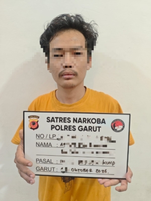 Sabu 5,07 Gram Disamarkan dalam Bungkus Permen Jeruk dan Rokok, Pemuda di Garut Diamankan